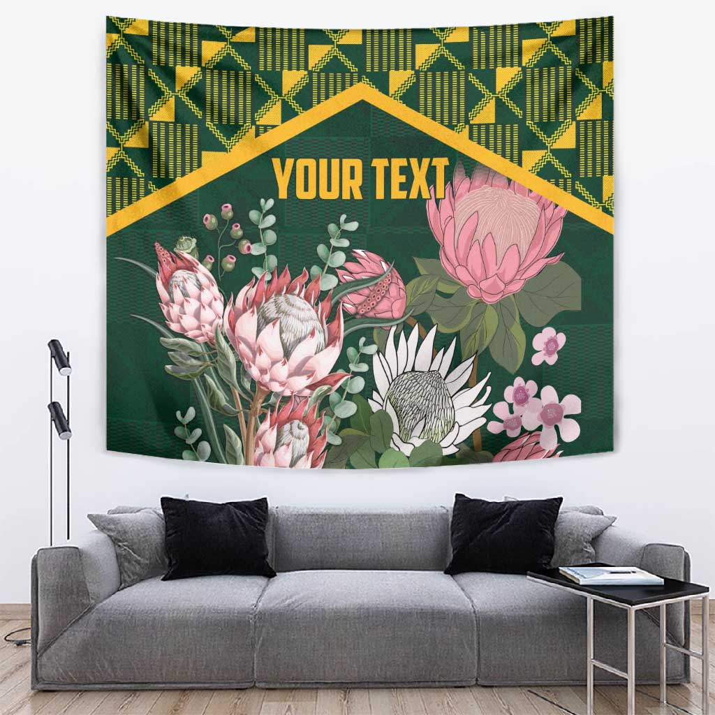 Personalized South Africa With Afro King Protea Tapestry Kente Patterns LT18