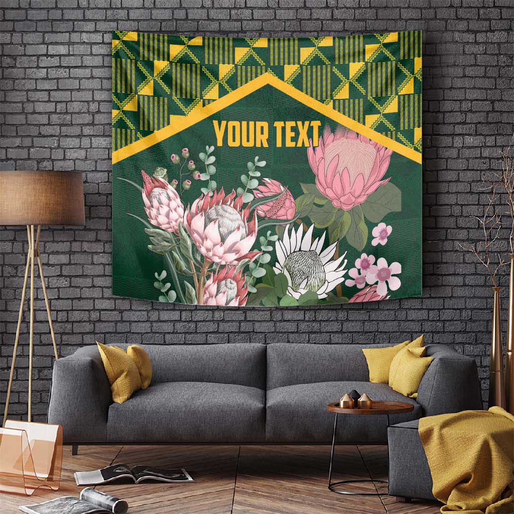 Personalized South Africa With Afro King Protea Tapestry Kente Patterns LT18