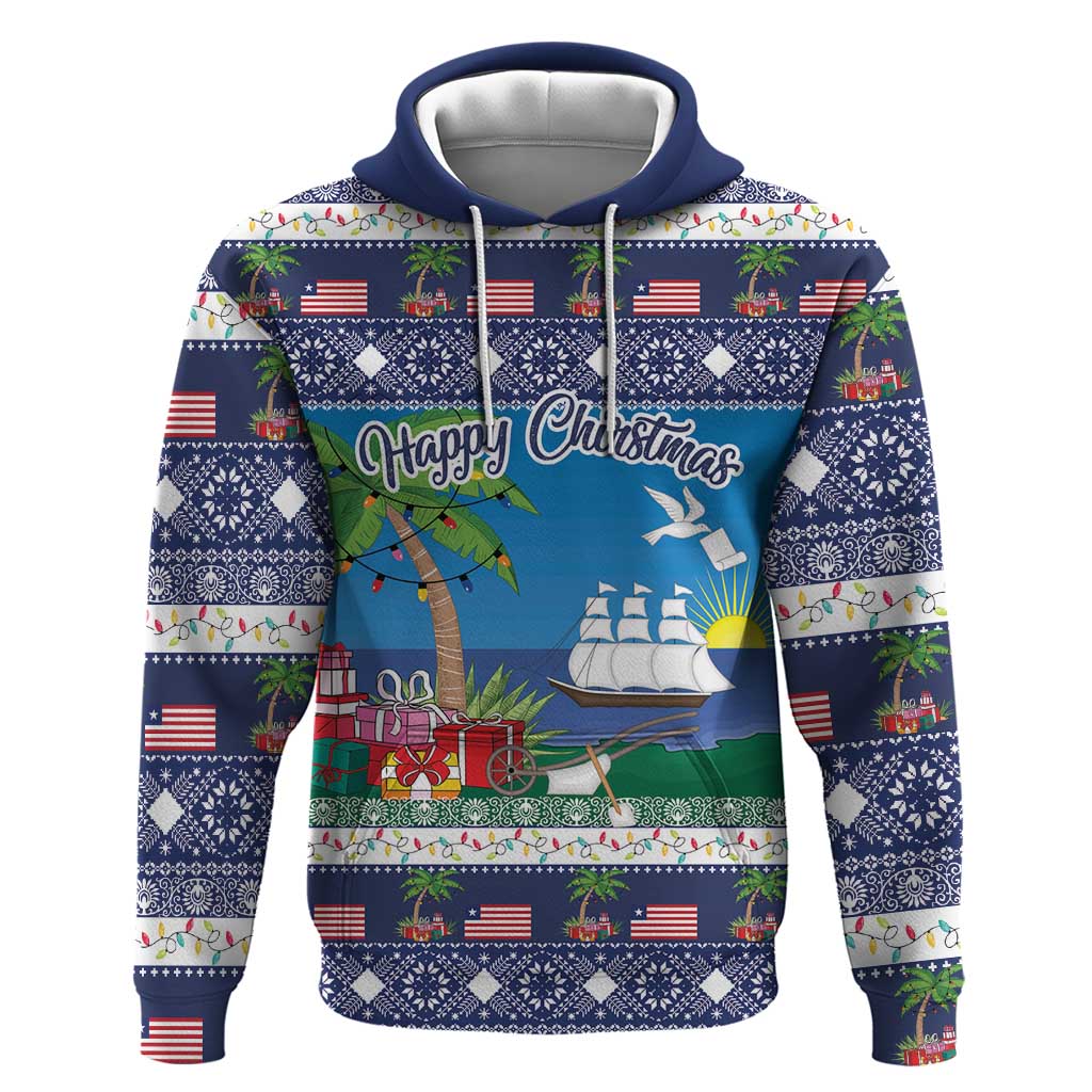 Personalized Liberia Christmas Hoodie The Love of Liberty Brought Us Here LT18