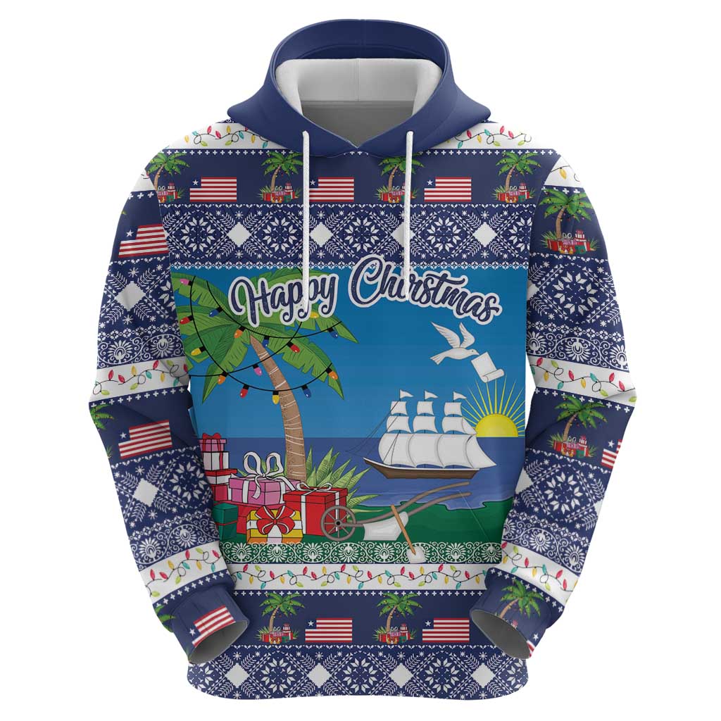 Personalized Liberia Christmas Hoodie The Love of Liberty Brought Us Here LT18