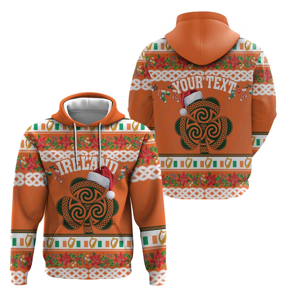 Personalized Ireland Christmas Hoodie Irish Shamrock Celtic Nollaig Shona Dhuit LT18