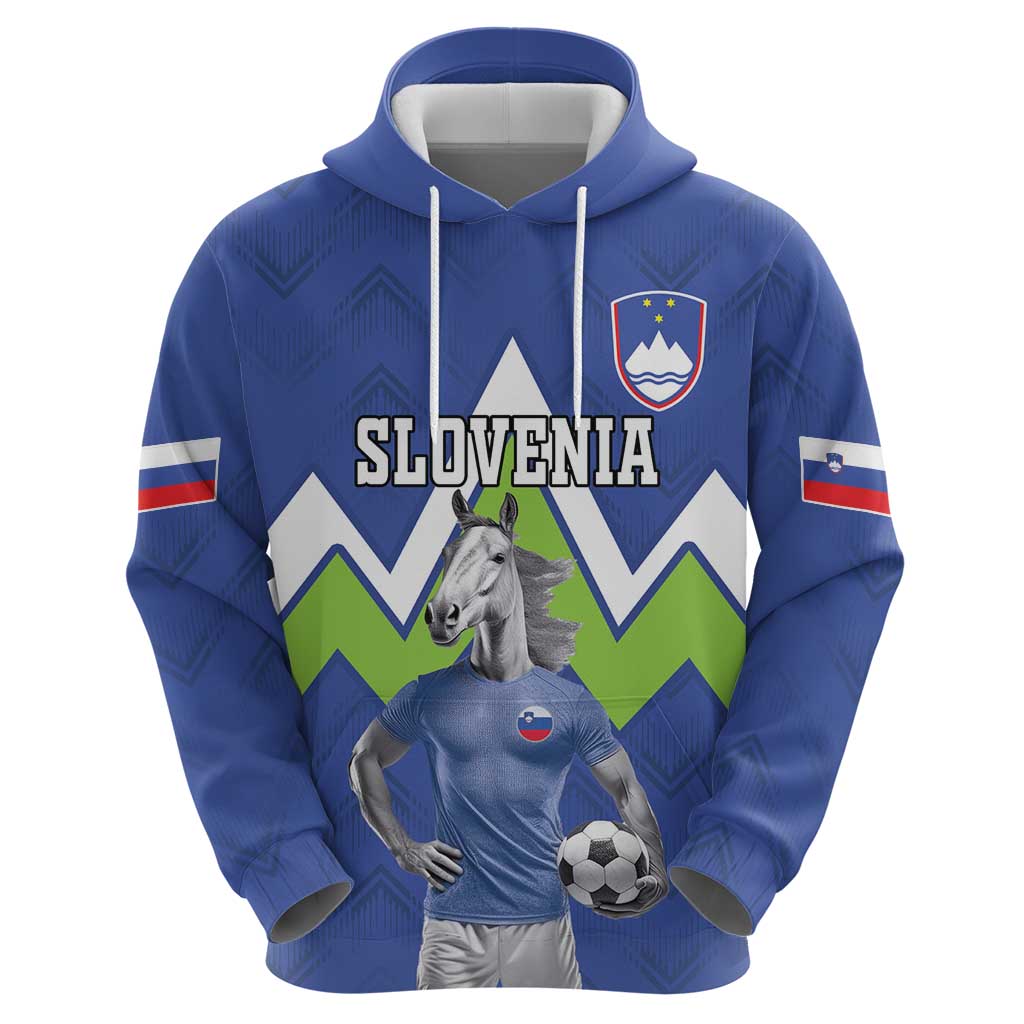Custom Slovenia Football Hoodie Lipizzaner Horse Sport Style LT18