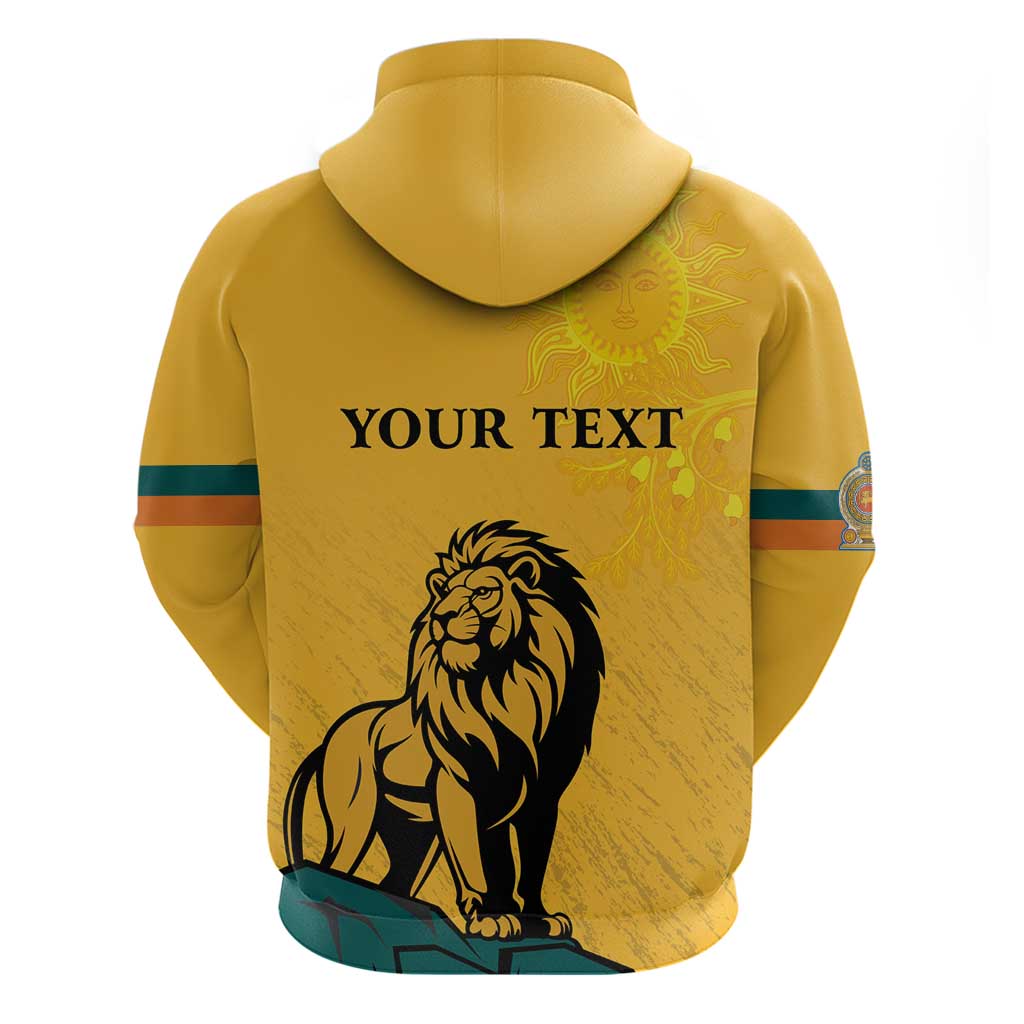 Personalized Sri Lanka Independence Day 1948 Hoodie Lion With Traditional Sun Face LT18