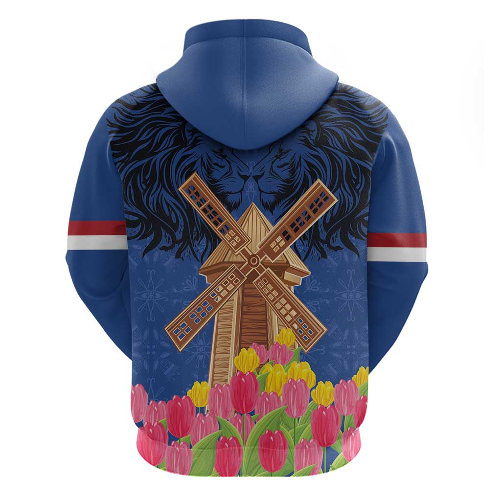 Netherlands Lion Hoodie Tulip And Windmill LT18