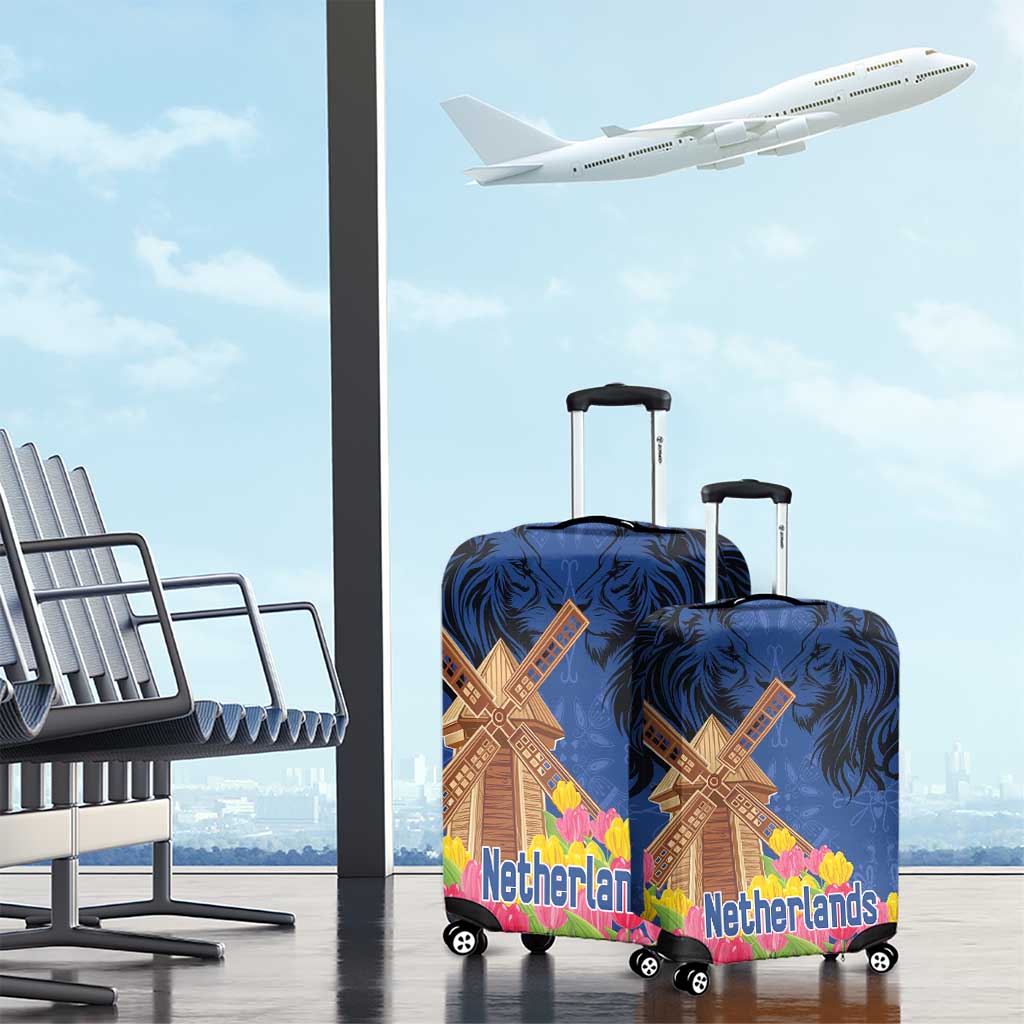 Netherlands Lion Luggage Cover Tulip And Windmill LT18