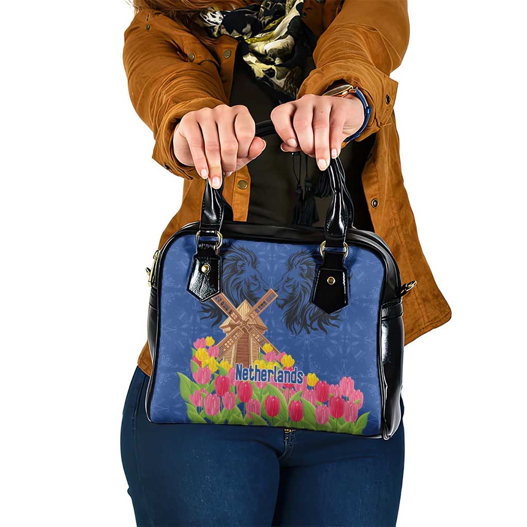 Netherlands Lion Shoulder Handbag Tulip And Windmill LT18