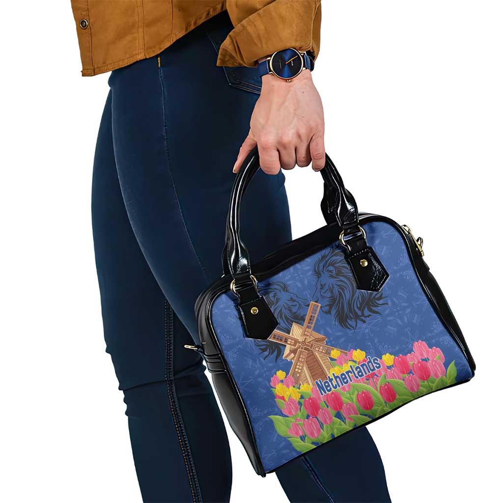Netherlands Lion Shoulder Handbag Tulip And Windmill LT18