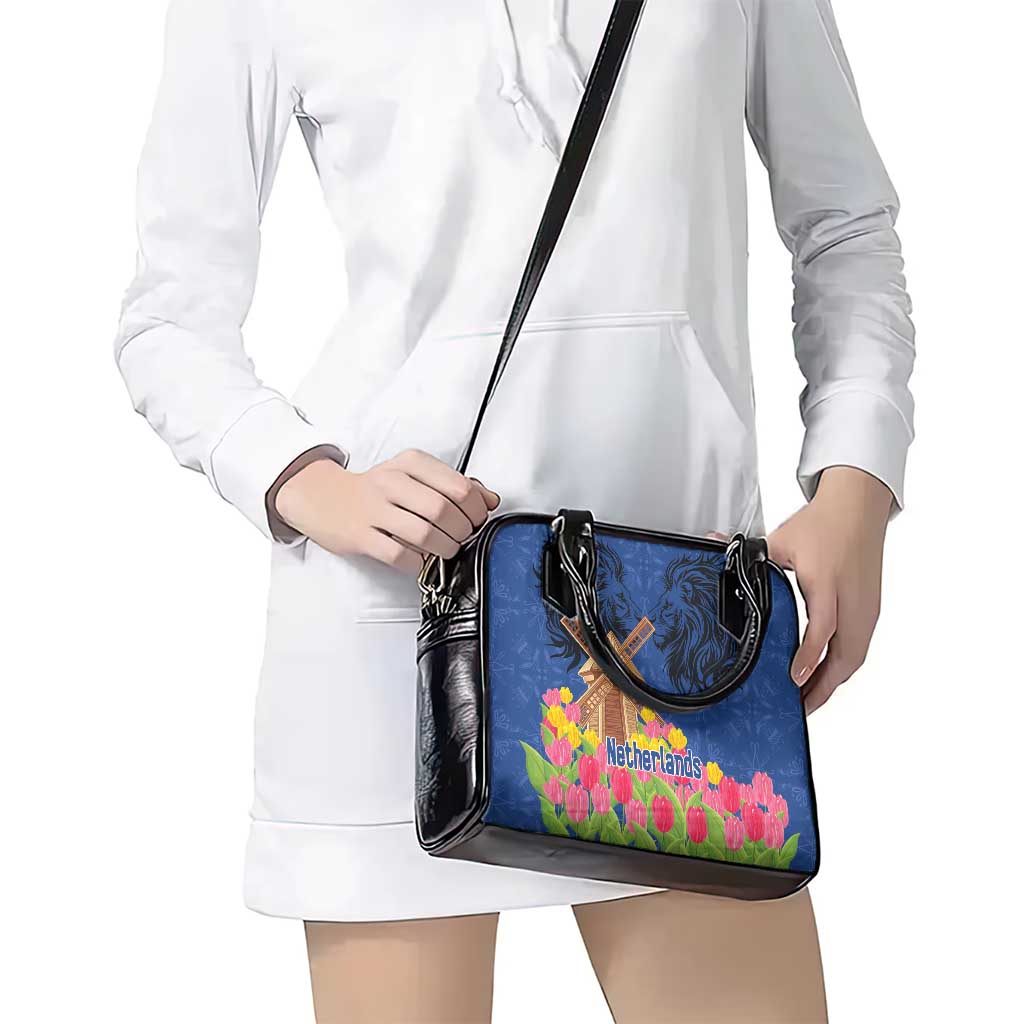 Netherlands Lion Shoulder Handbag Tulip And Windmill LT18