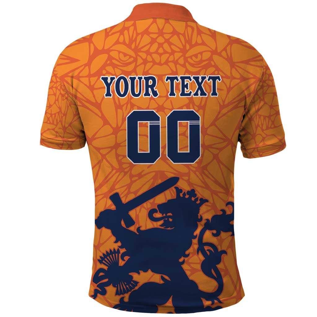 Custom Netherlands Football Polo Shirt Holland Lion LT18