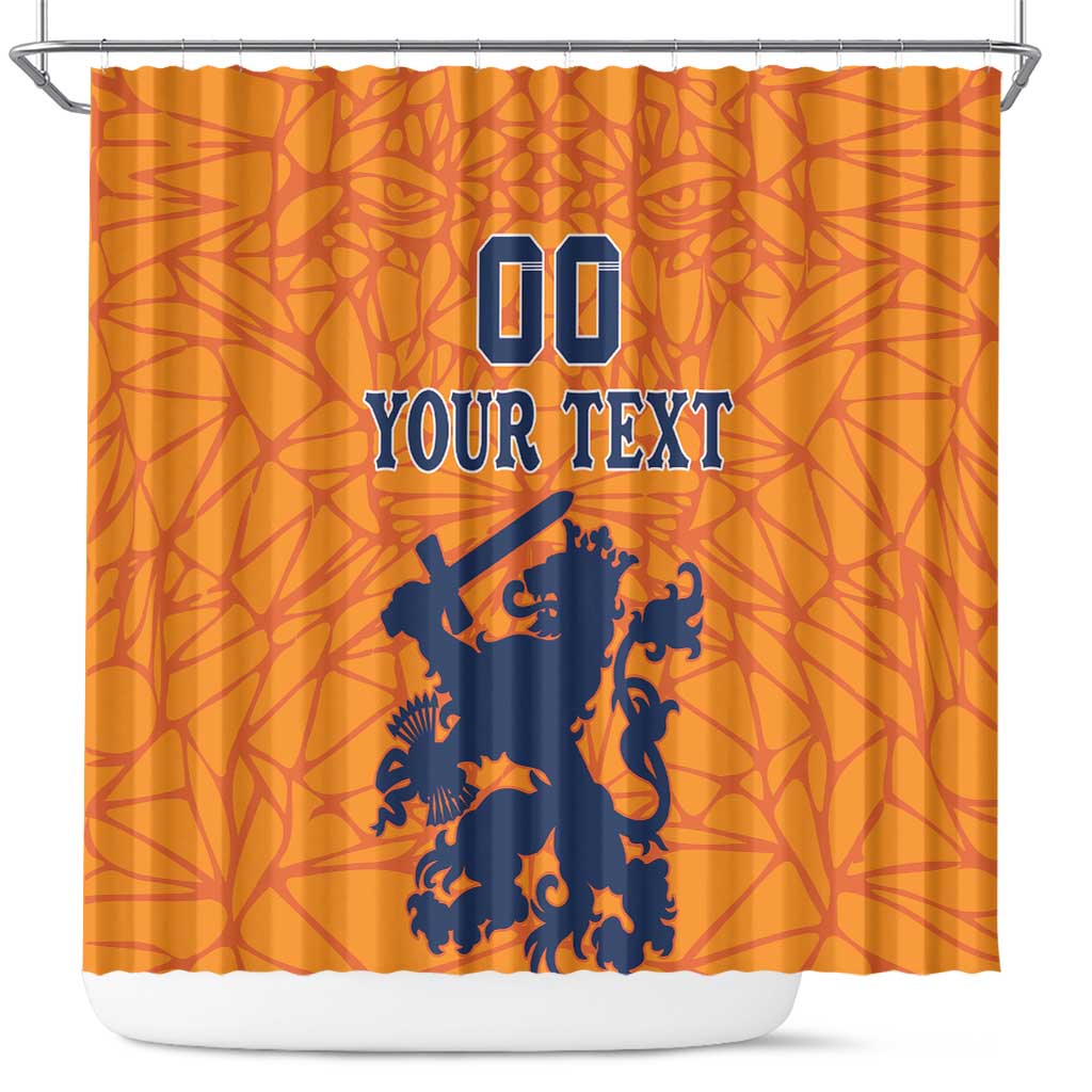 Custom Netherlands Football Shower Curtain Holland Lion LT18