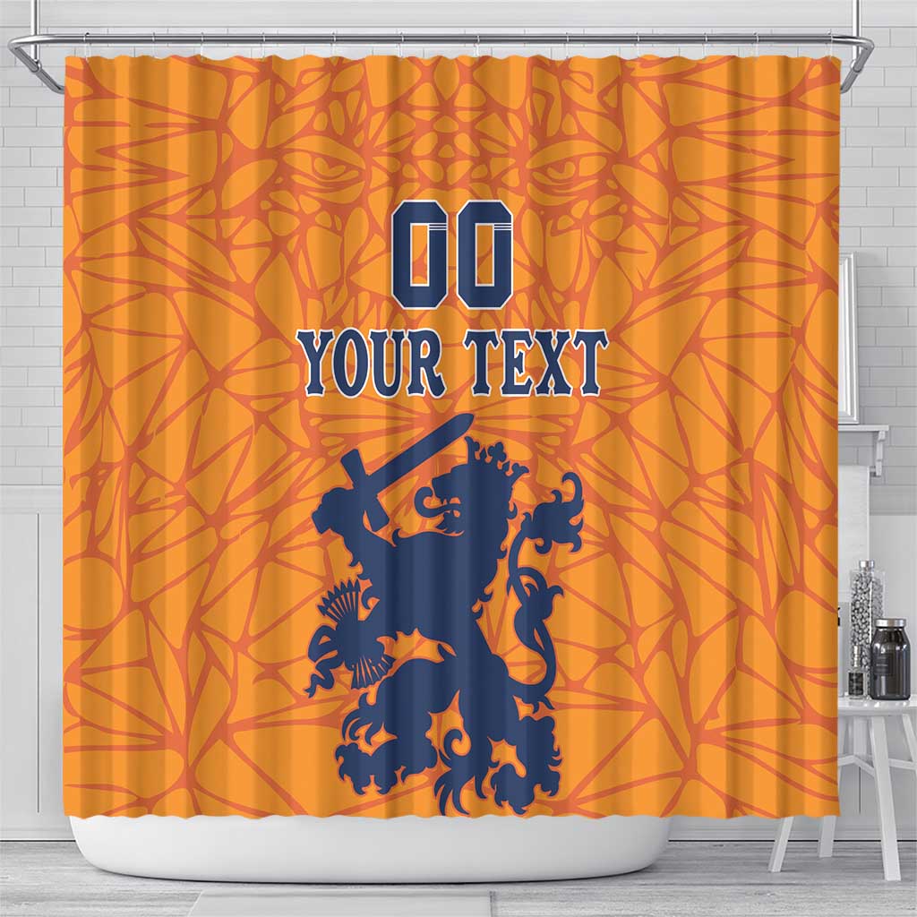 Custom Netherlands Football Shower Curtain Holland Lion LT18