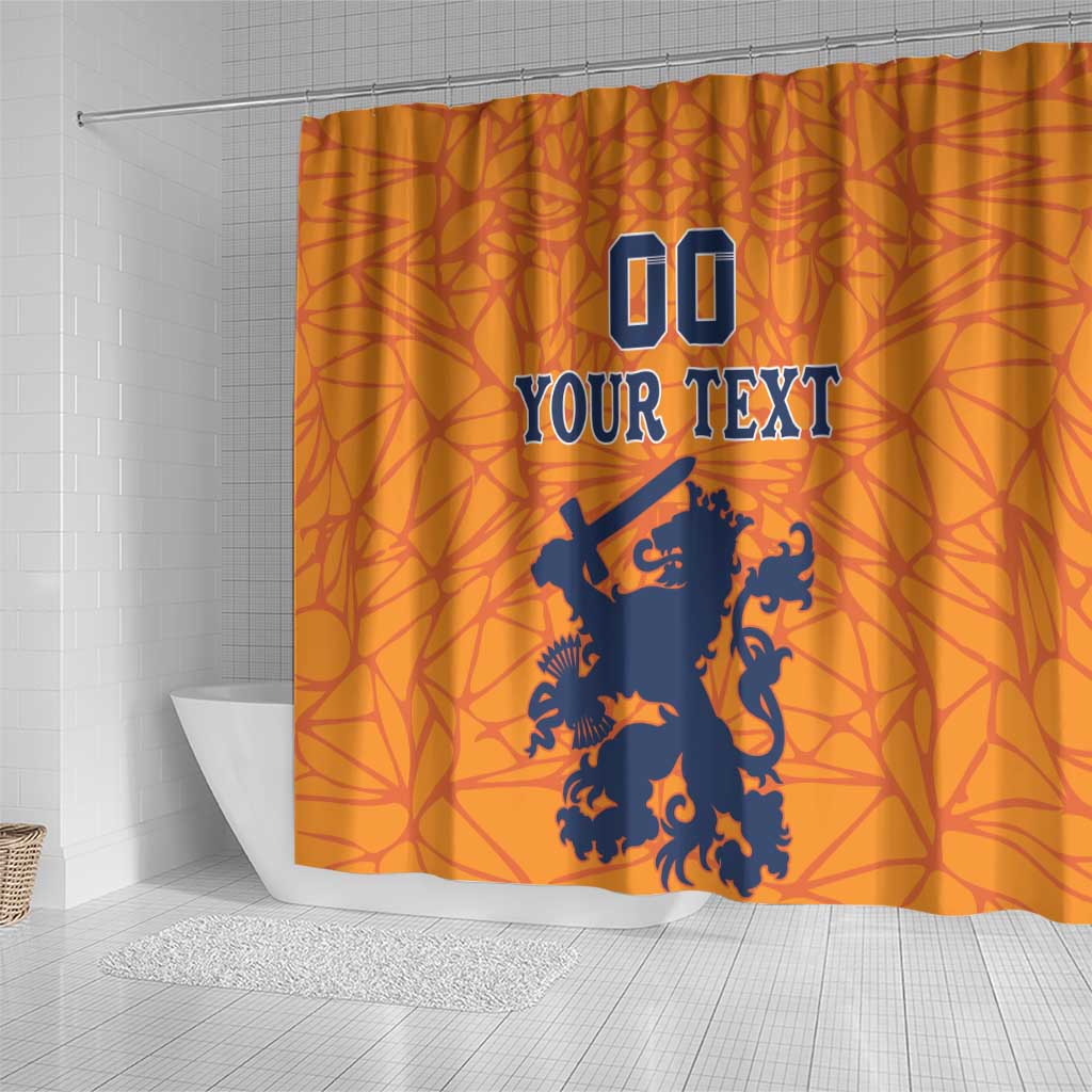 Custom Netherlands Football Shower Curtain Holland Lion LT18