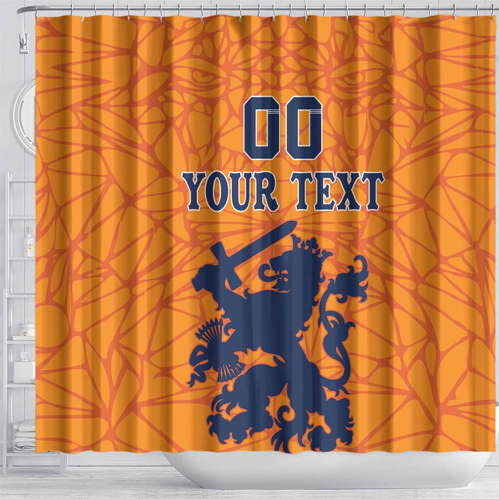 Custom Netherlands Football Shower Curtain Holland Lion LT18