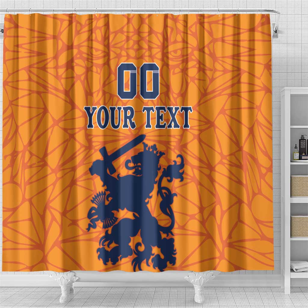 Custom Netherlands Football Shower Curtain Holland Lion LT18