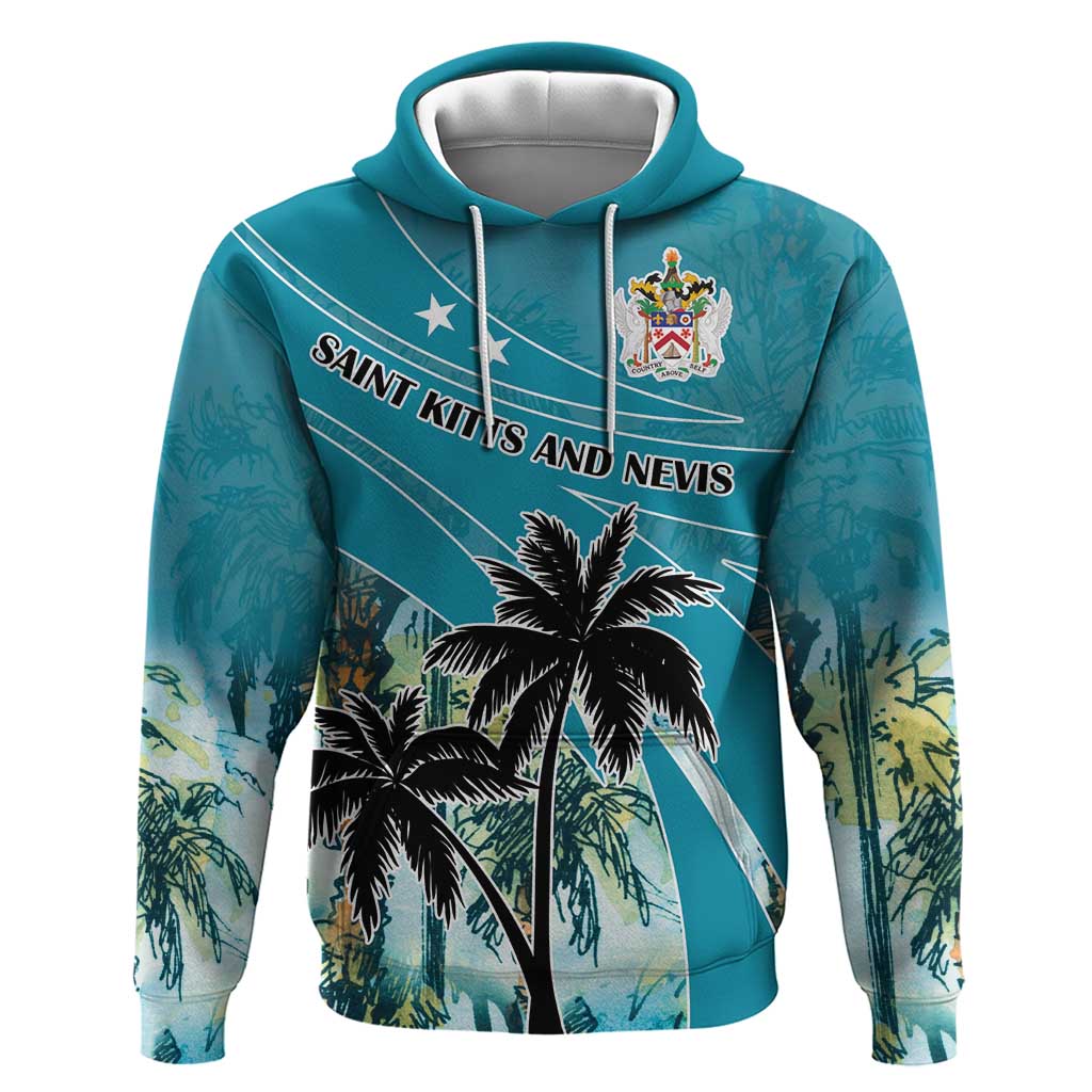 Personalized Saint Kitts and Nevis Coconut Palm Tree Hoodie LT18