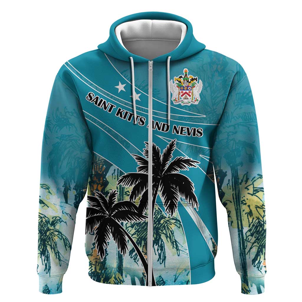 Personalized Saint Kitts and Nevis Coconut Palm Tree Hoodie LT18