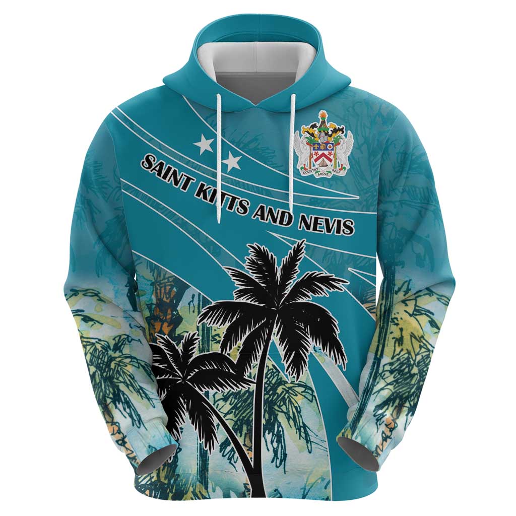 Personalized Saint Kitts and Nevis Coconut Palm Tree Hoodie LT18