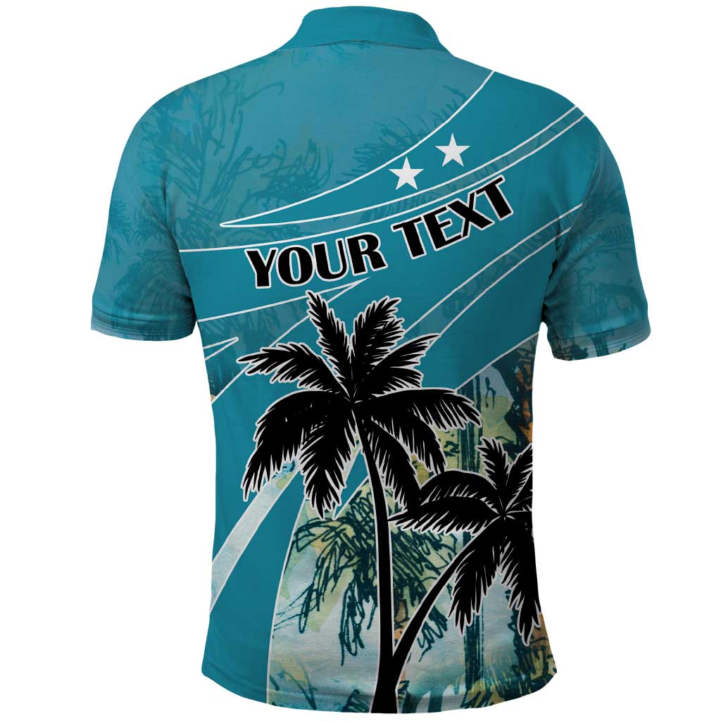 Personalized Saint Kitts and Nevis Coconut Palm Tree Polo Shirt LT18