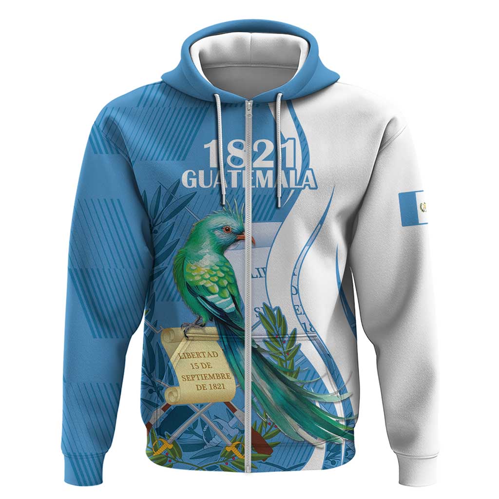 Personalized Guatemala Independence Day Hoodie Since 1821 With Quetzal Bird LT18