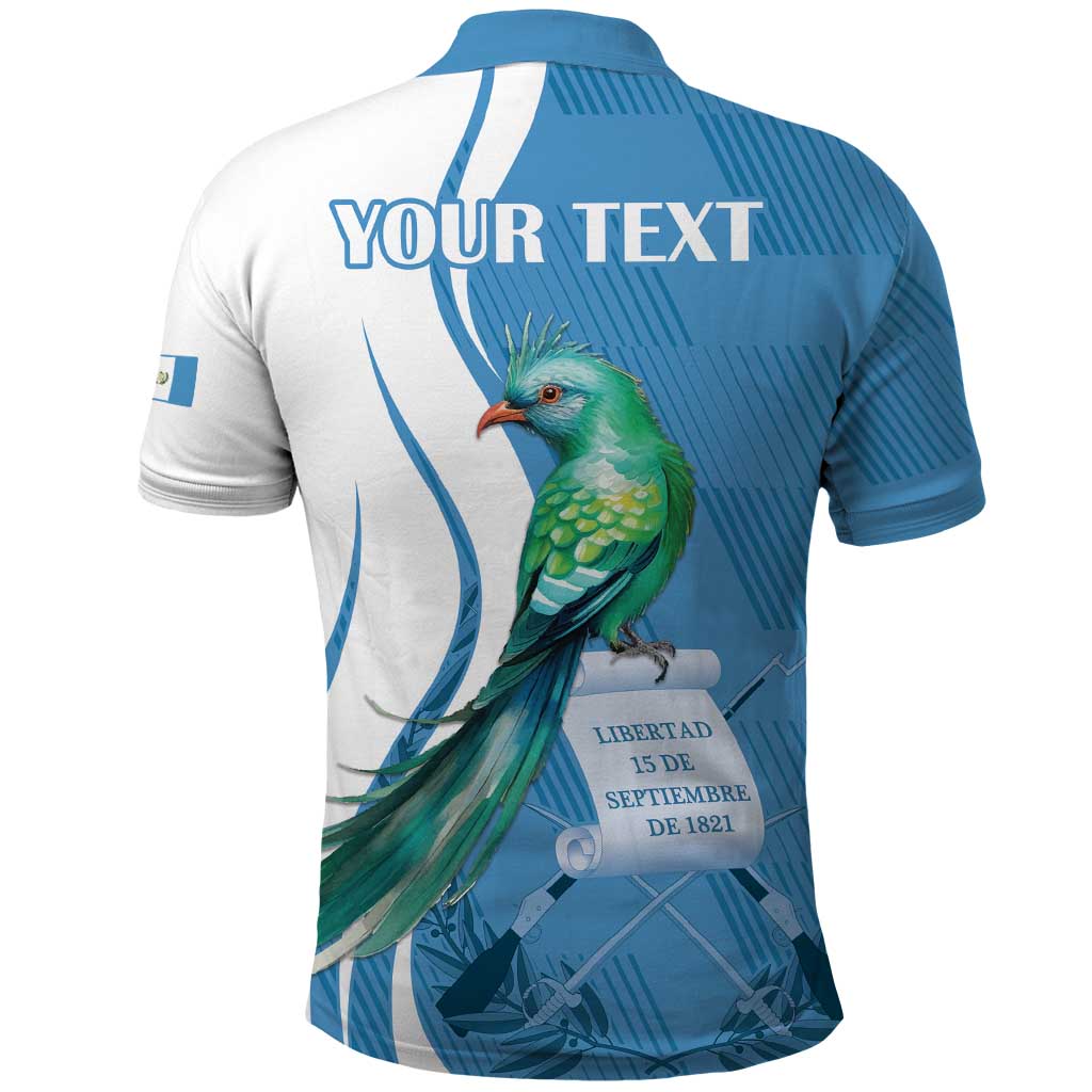 Personalized Guatemala Independence Day Polo Shirt Since 1821 With Quetzal Bird LT18