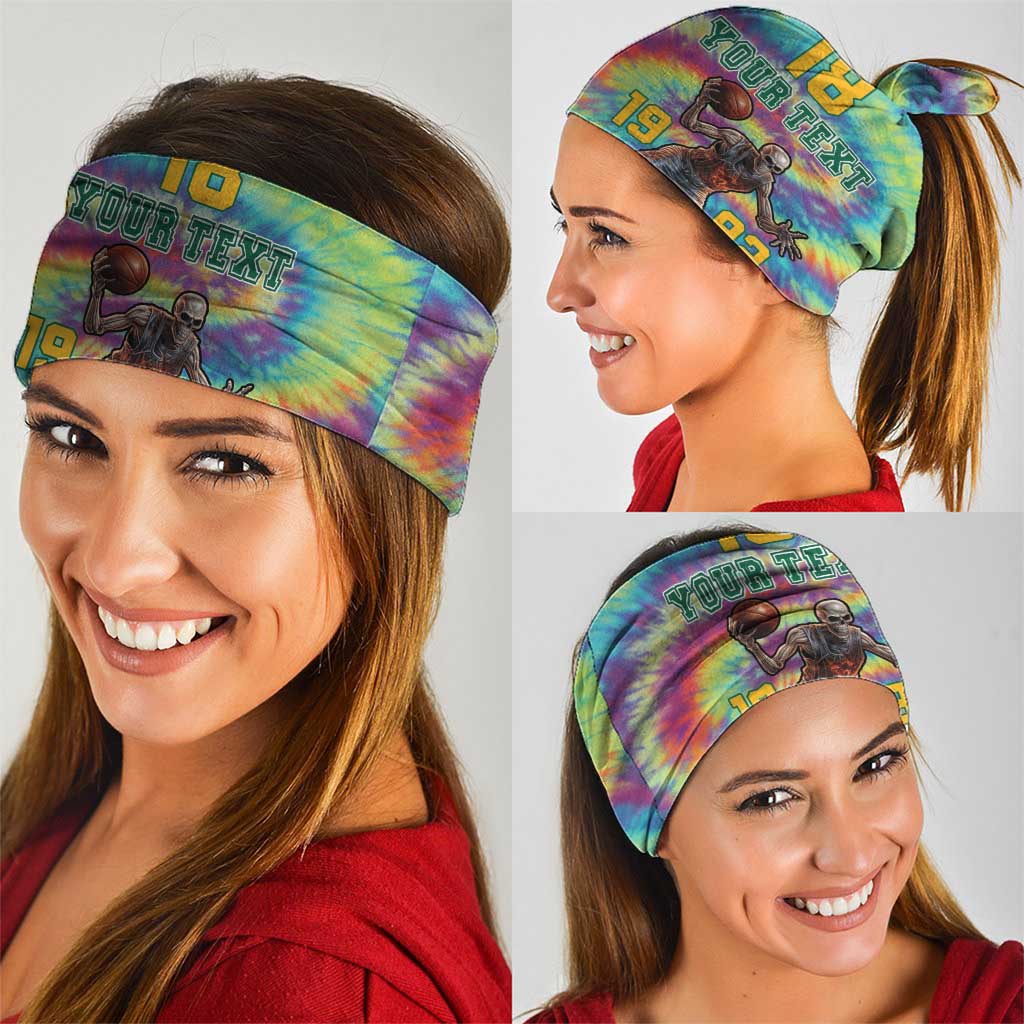 Custom Lithuania Basketball Skeleton 1992 Neck Gaiter Tie Dye Pattern LT18