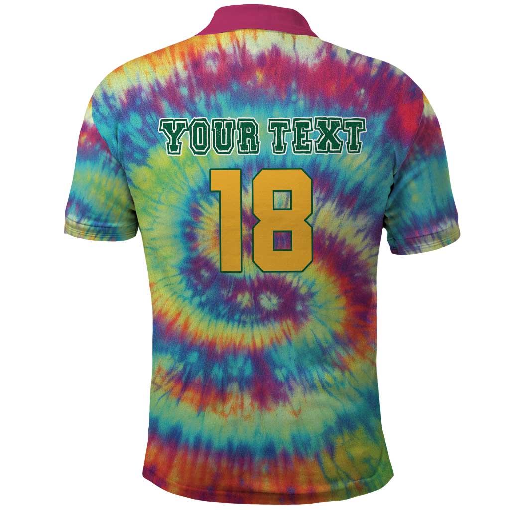Custom Lithuania Basketball Skeleton 1992 Polo Shirt Tie Dye Pattern LT18
