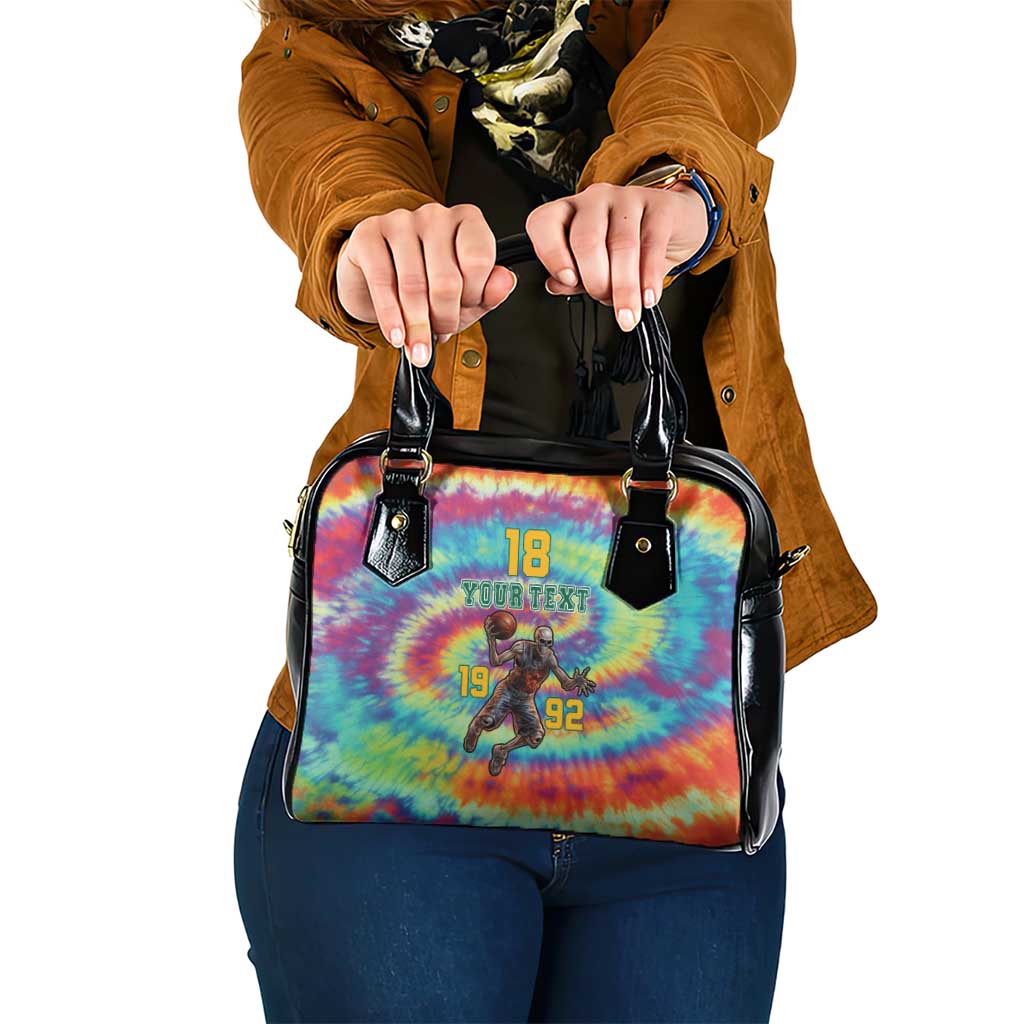 Custom Lithuania Basketball Skeleton 1992 Shoulder Handbag Tie Dye Pattern LT18
