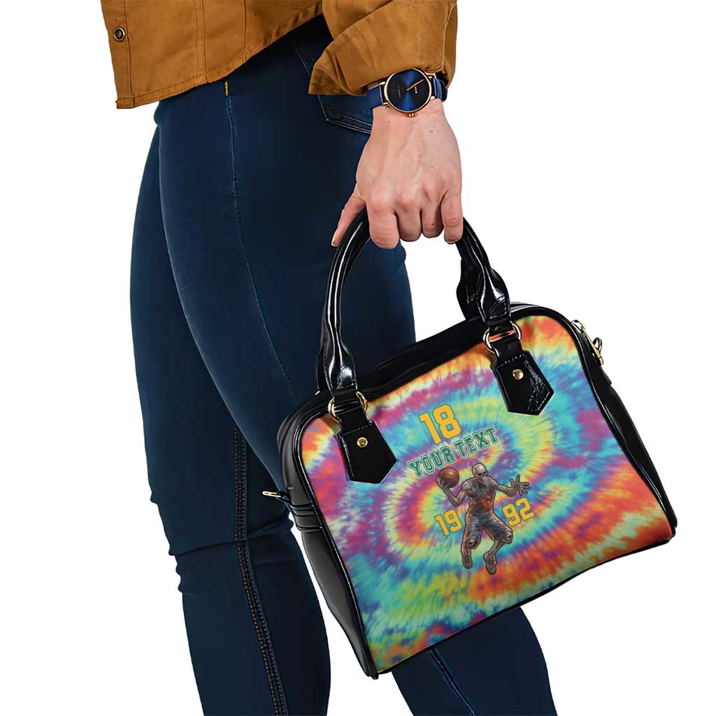 Custom Lithuania Basketball Skeleton 1992 Shoulder Handbag Tie Dye Pattern LT18