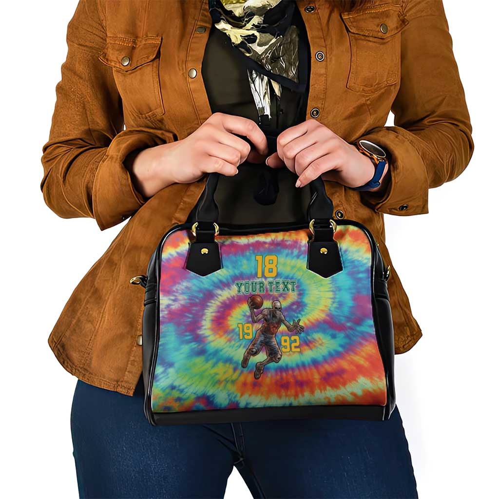 Custom Lithuania Basketball Skeleton 1992 Shoulder Handbag Tie Dye Pattern LT18