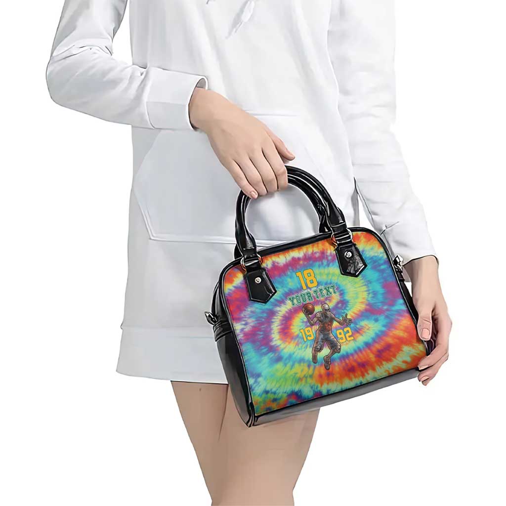 Custom Lithuania Basketball Skeleton 1992 Shoulder Handbag Tie Dye Pattern LT18
