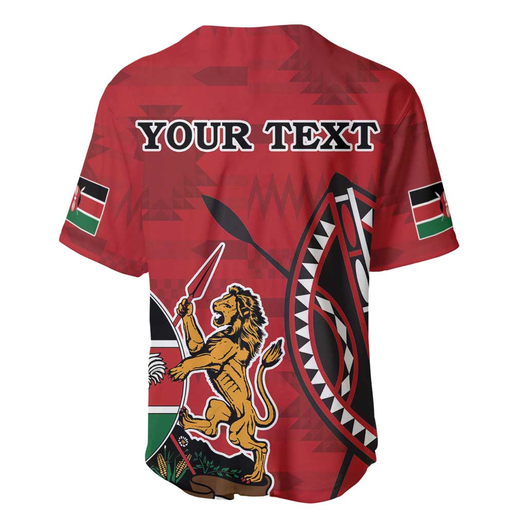 Personalized Afro Kenya Coat Of Arms Baseball Jersey Ethnic Seamless Pattern LT18