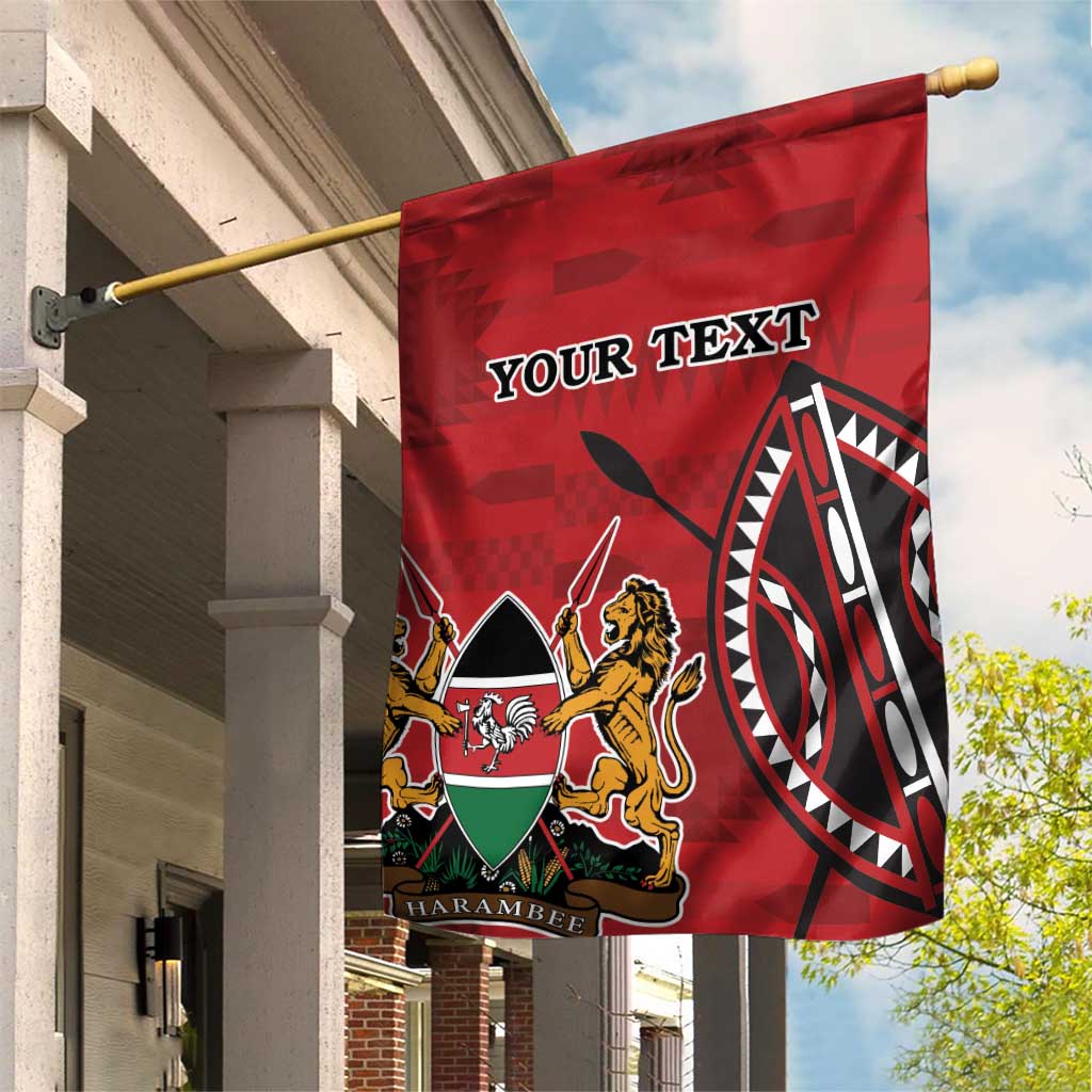 Personalized Afro Kenya Coat Of Arms Garden Flag Ethnic Seamless Pattern LT18
