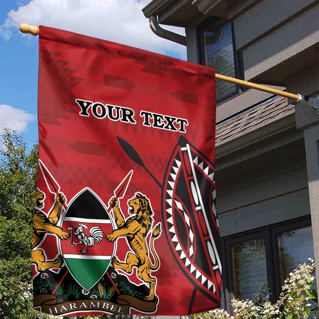 Personalized Afro Kenya Coat Of Arms Garden Flag Ethnic Seamless Pattern LT18