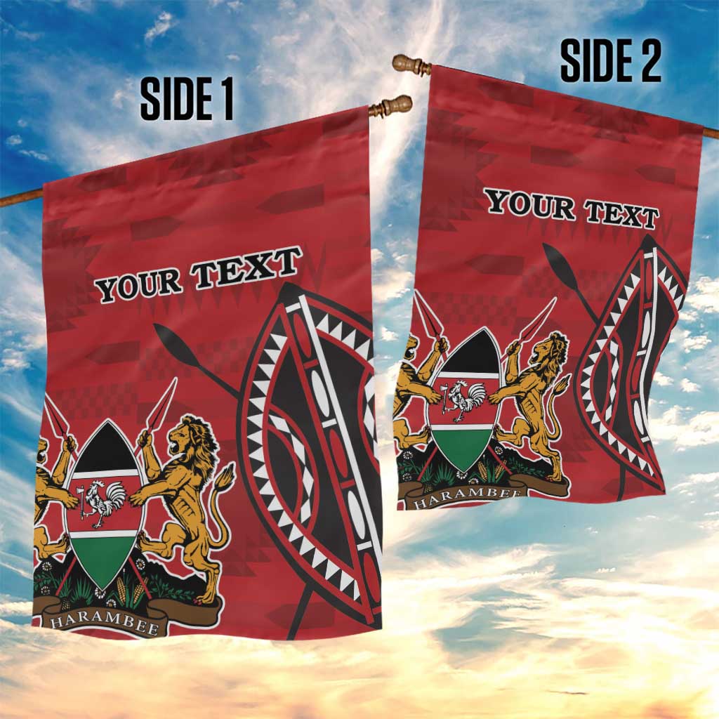 Personalized Afro Kenya Coat Of Arms Garden Flag Ethnic Seamless Pattern LT18