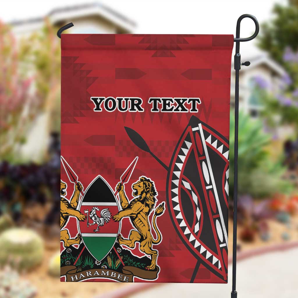 Personalized Afro Kenya Coat Of Arms Garden Flag Ethnic Seamless Pattern LT18