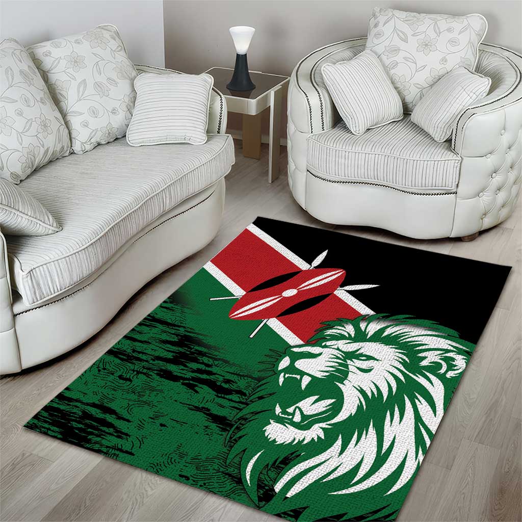 Afro Kenya Lion Head Area Rug Flag Style LT18