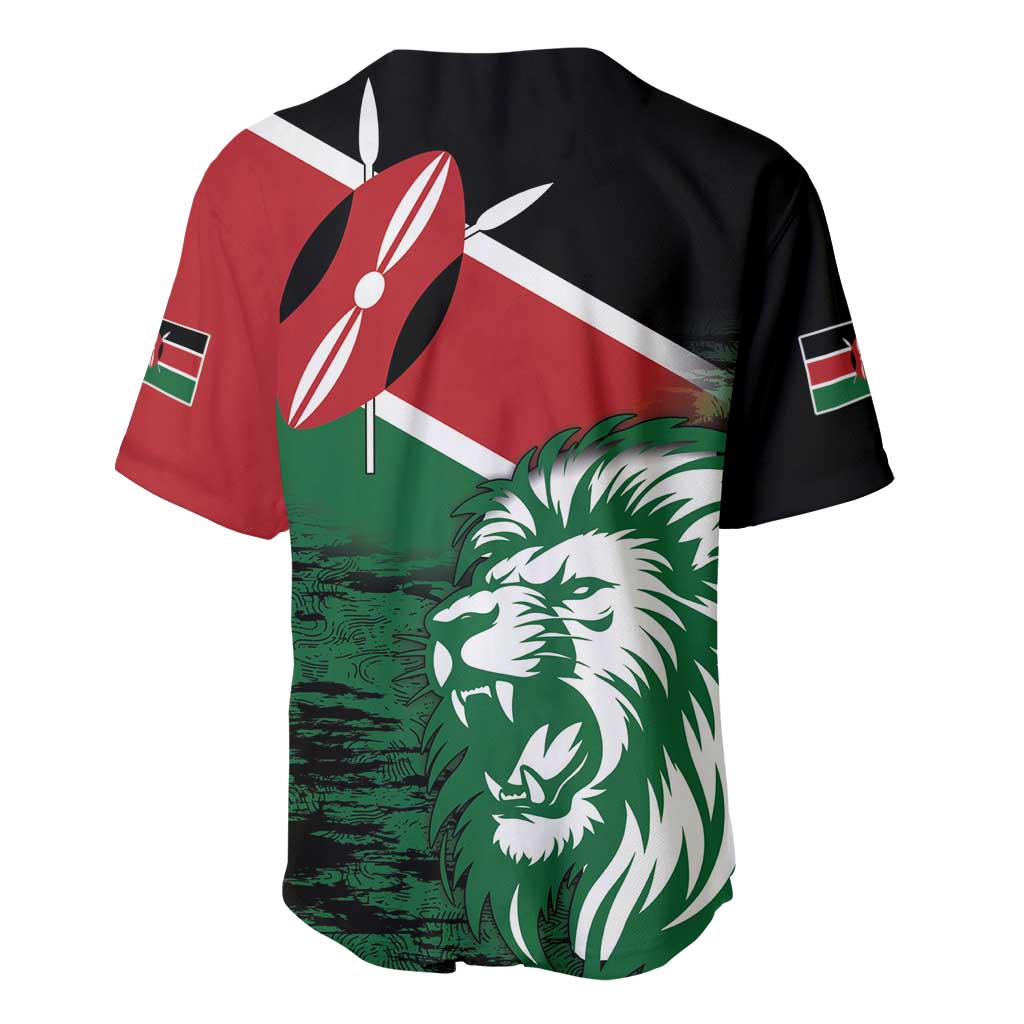 Afro Kenya Lion Head Baseball Jersey Flag Style LT18