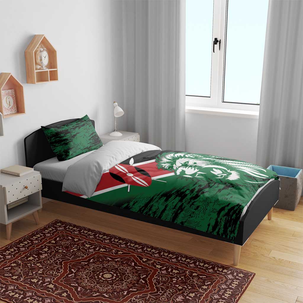 Afro Kenya Lion Head Bedding Set Flag Style LT18
