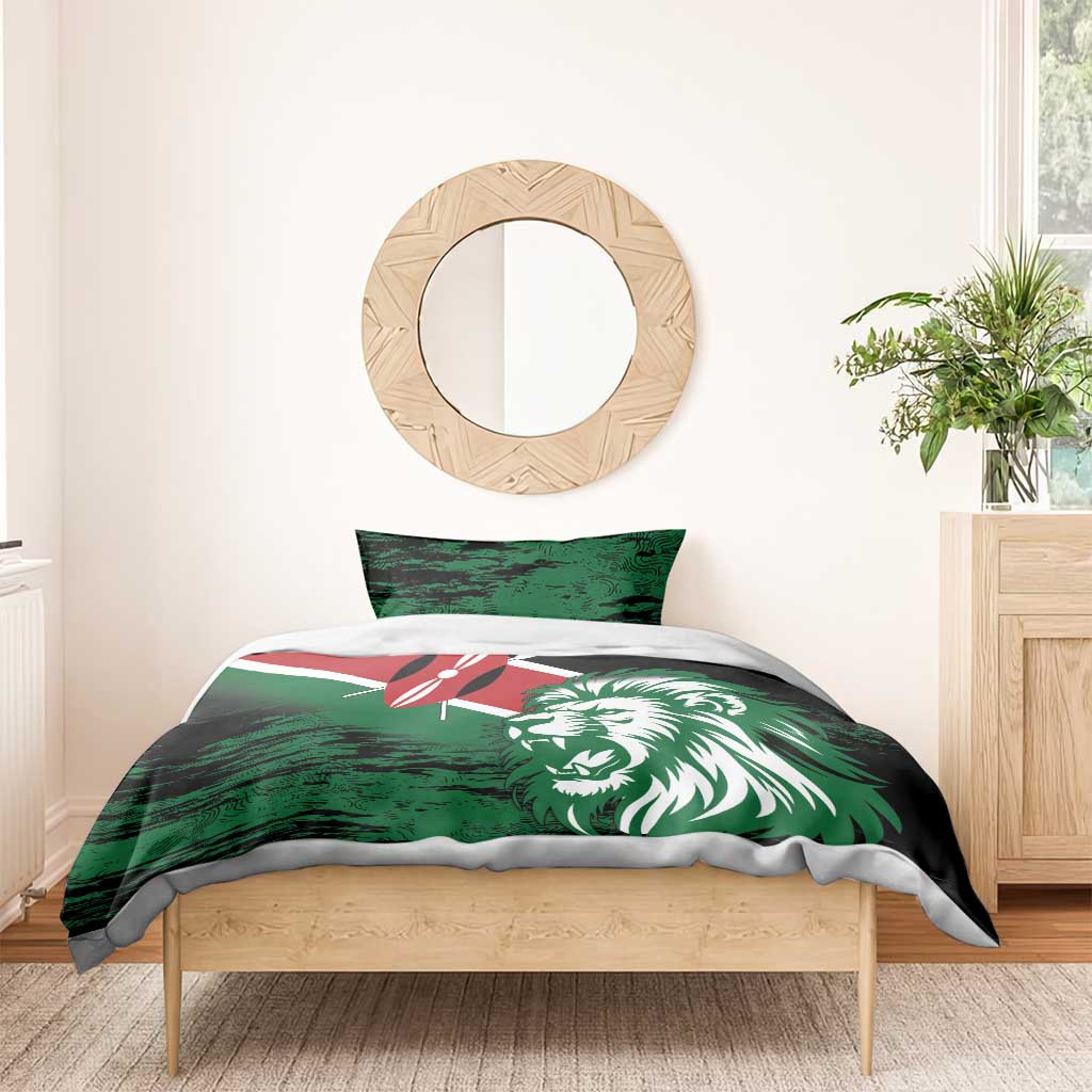 Afro Kenya Lion Head Bedding Set Flag Style LT18