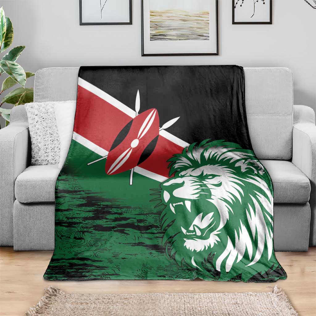 Afro Kenya Lion Head Blanket Flag Style LT18