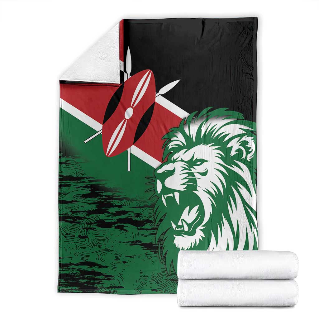 Afro Kenya Lion Head Blanket Flag Style LT18