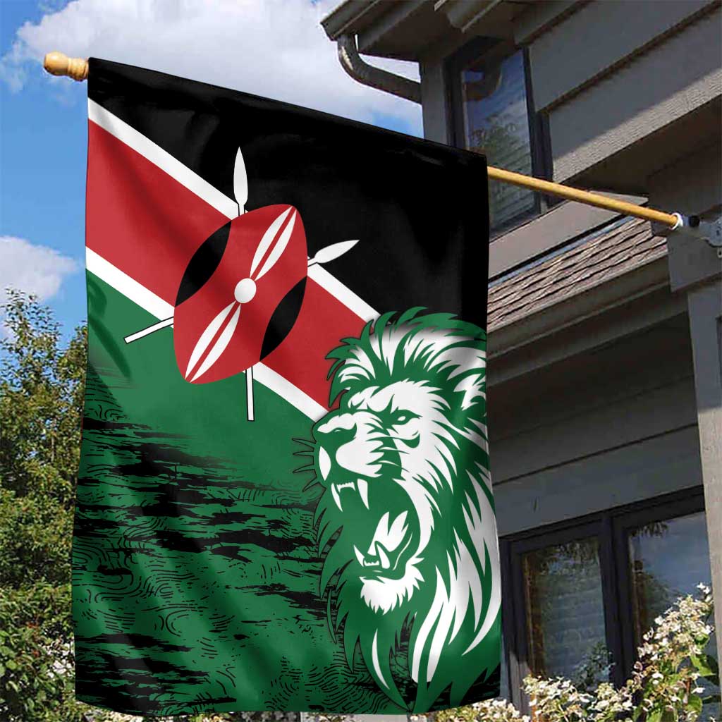 Afro Kenya Lion Head Garden Flag Flag Style LT18