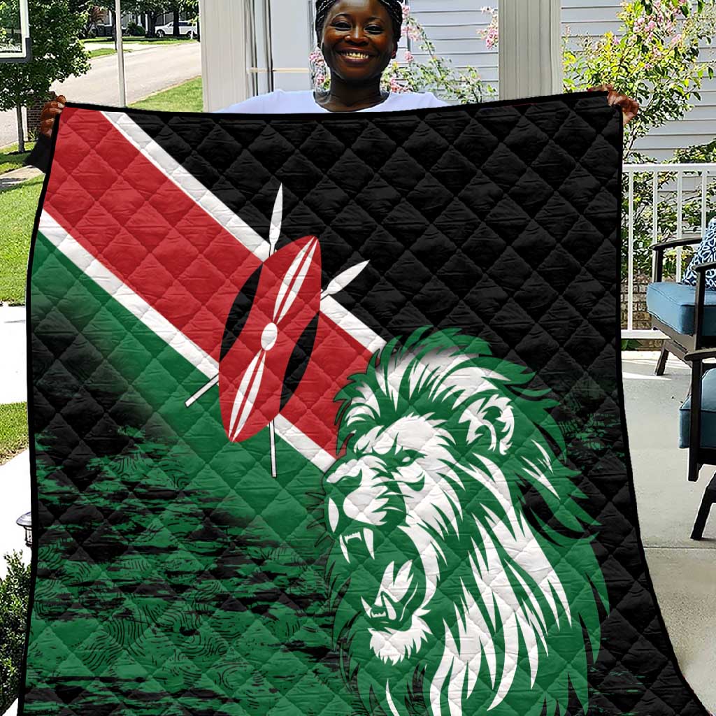 Afro Kenya Lion Head Quilt Flag Style LT18