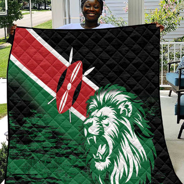 Afro Kenya Lion Head Quilt Flag Style LT18