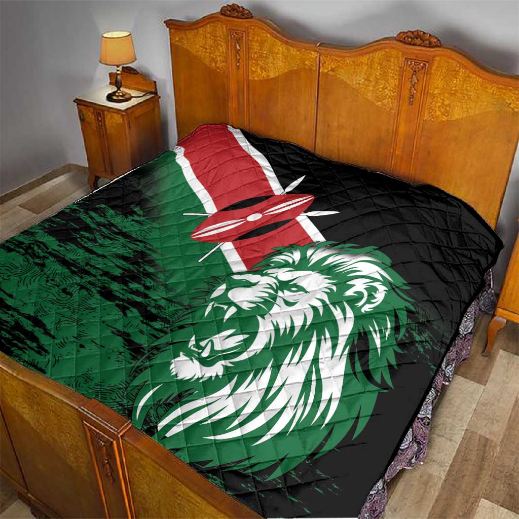 Afro Kenya Lion Head Quilt Flag Style LT18