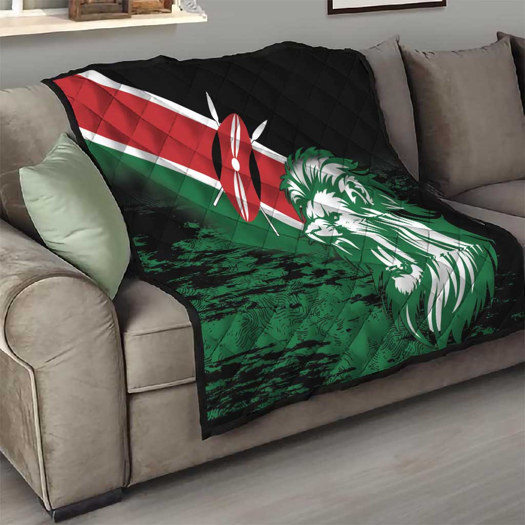 Afro Kenya Lion Head Quilt Flag Style LT18