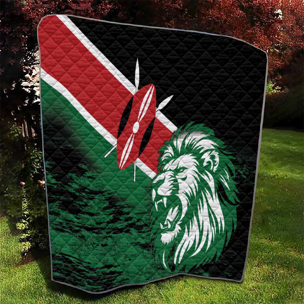 Afro Kenya Lion Head Quilt Flag Style LT18