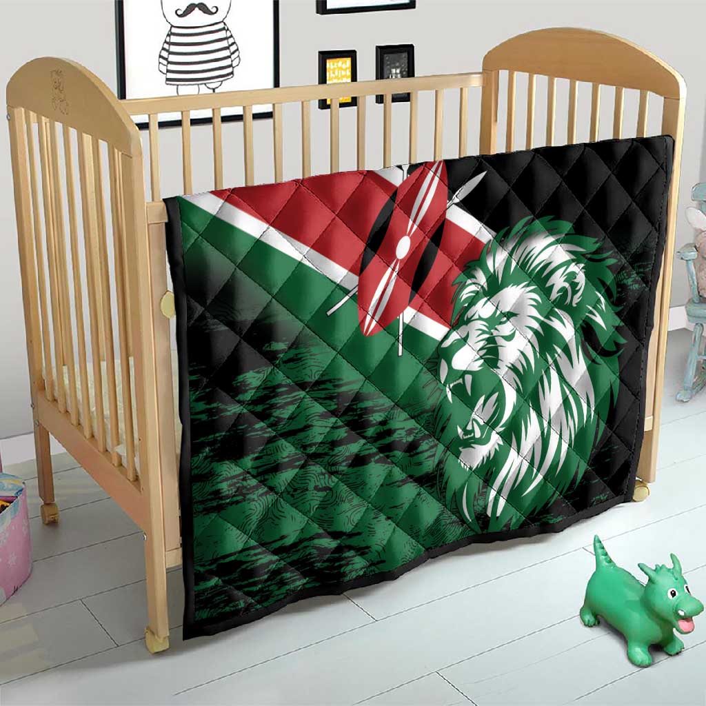 Afro Kenya Lion Head Quilt Flag Style LT18