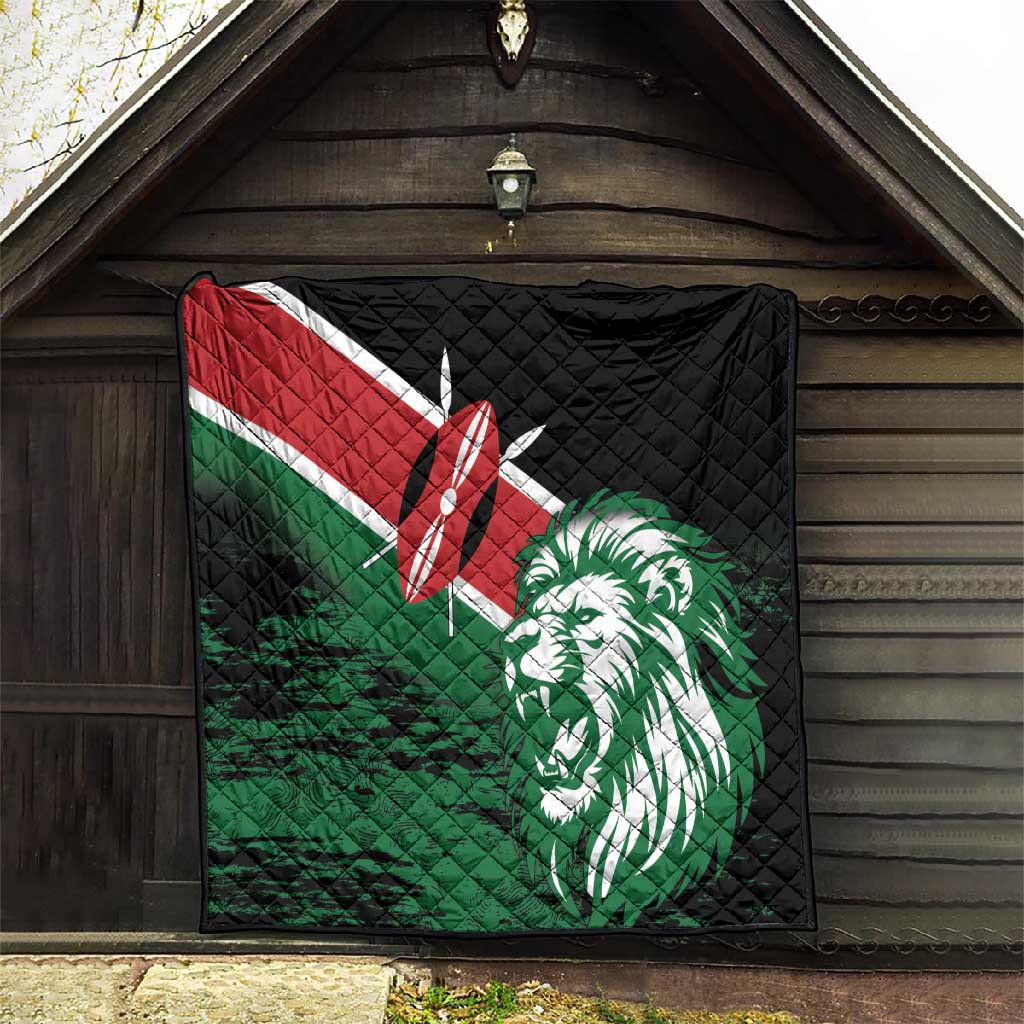 Afro Kenya Lion Head Quilt Flag Style LT18