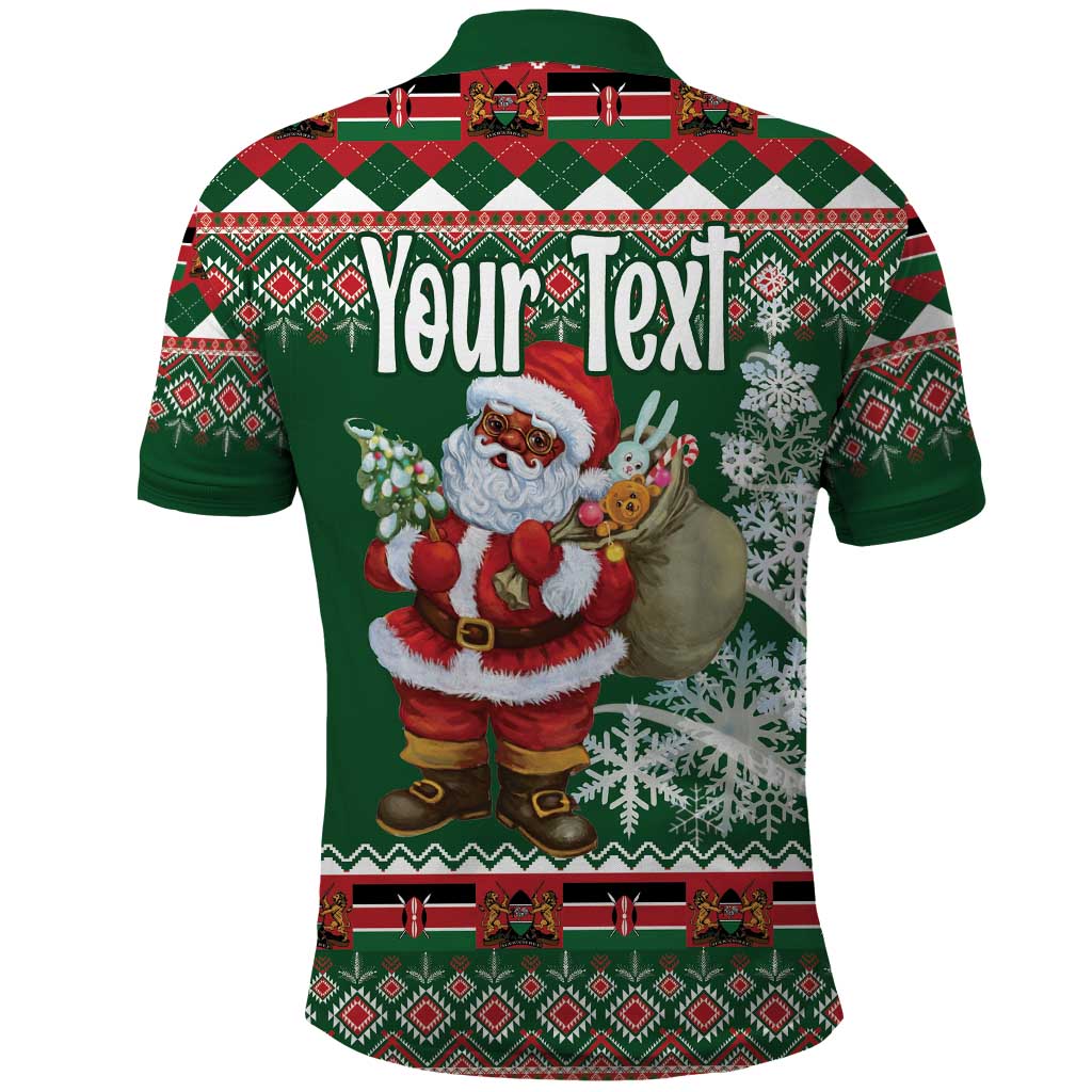 Personalized Kenya Christmas Polo Shirt African Santa Claus - Heri ya Krismasi LT18